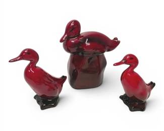 Royal Doulton Flambe Duck Figurines