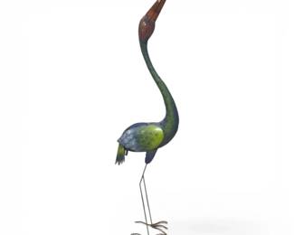 Outdoor Metal Crane Garden Statue Candle Holder 51