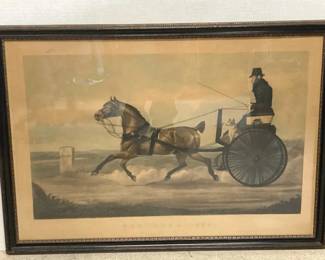 The Road 1825 Commercial Traveller, Hand Colored Lithograph