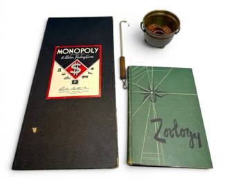 Vintage Monopoly Board, Brass Bowl, Other Decor