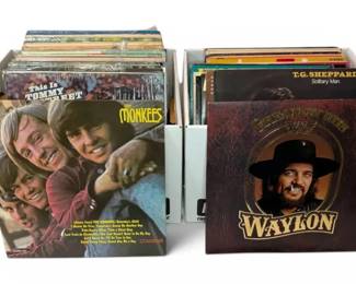 50 Vinyl Records The Monkees, Dolly Parton, Waylon Jennings, More