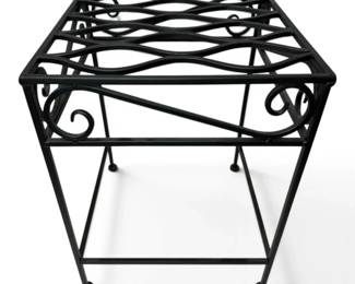 Square Black Metal Plant Stand
