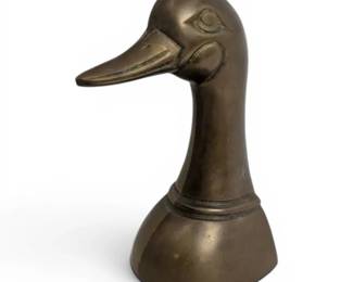 Brass Duck Bookend