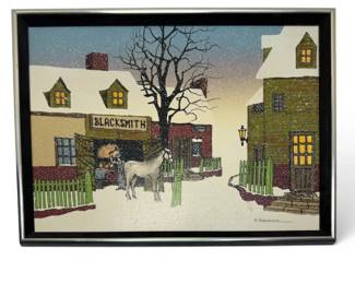 Winter Village Framed Print