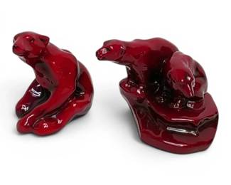 Royal Doulton Flambe Bear Figurines