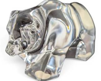 Baccarat Crystal Bear Figurine
