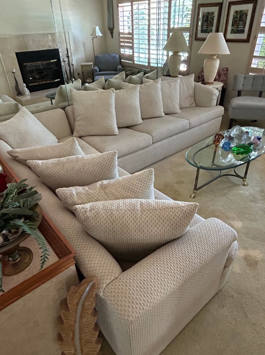 Pottery Barn Bolinas Down Blend Deep Sofa with Chaise third image
