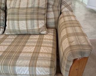 Vintage LaZBoy Plaid Sleeper Sofa second image