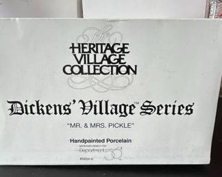 Heritage Village Collection Dickens Village Series Mr. Mrs. Pickle Handpainted Porcelain