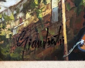 Venetian Canal Scene Painting by Giambruni second image