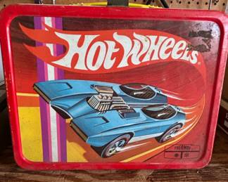 Vintage Hot Wheels Metal Lunchbox with Thermos