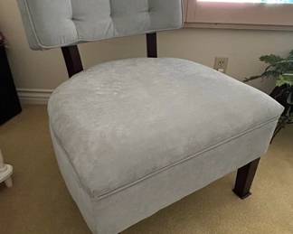 World Market Light Blue Upholstered Accent Chair