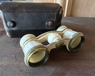 Antique Opera Glasses with Case Likely Soviet Era