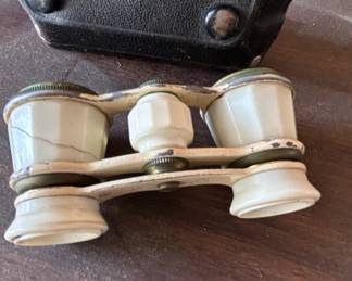 Antique Opera Glasses with Case Likely Soviet Era third image