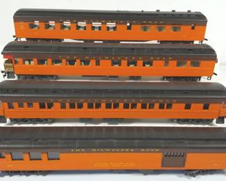Milwaukee Road 4pc Passenger Car Set