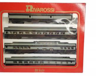 Rivarossi 1930's Baltimore & Ohio A Set Baggage-Coach-Diner-Vista Dome