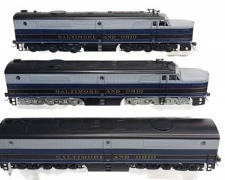 3 Athearn Baltimore and Ohio A-B-A PA/PB all Powered Units