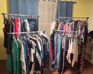 LOTS OF CLOTHES. WE WILL HAVE SIX RACKS!