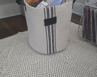 Magnolia basket/ lots of books