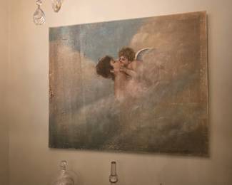 Largevintage painting with angels