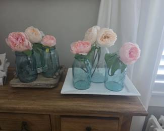 Antique Blue ball jars