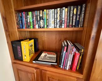 First edition books and motorcycle books