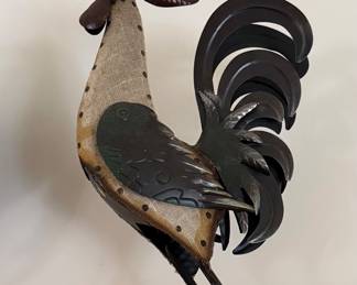 Tin rooster figure