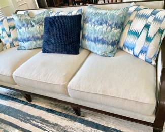 TOMMY BAHAMA SOFA W/CUSTOM CHENILLE UPHOLSTERY
