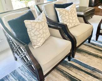 TOMMY BAHAMA ARMCHAIRS - PAIR