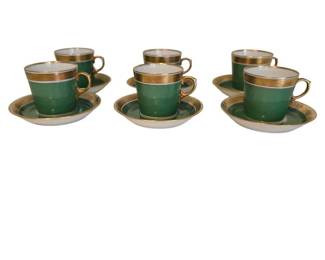 6 Royal Copenhagen Mocha Cups No 1100 9093 and Saucers