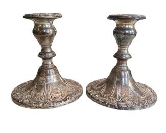 Pair of Gorham Weighted Sterling Candle Holders