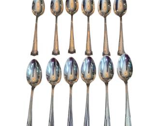 12 Wallace Dauphine Sterling Teaspoons