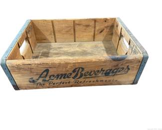 Acme Beverage Wooden Soda Crate