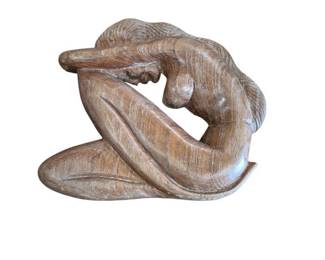 Carved Wooden Woman Wall Hanging