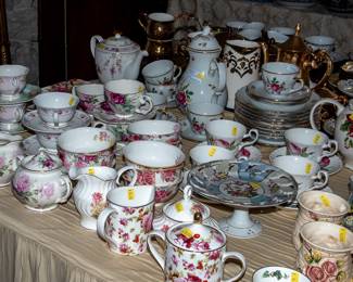 TABLES FULL OF CERAMICS - TEAPOTS - TEACUPS - MORE!