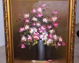 FRAMED OIL ON CANVAS