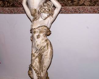 CERAMIC FIGURAL PLANT STAND