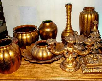 GOLD TONE DECOR AND ACCENTS