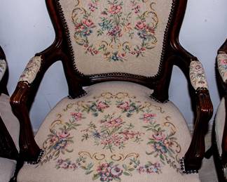 NEEDLEPOINT ARMCHAIRS