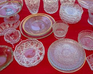 CRYSTAL AND PRESSED GLASS