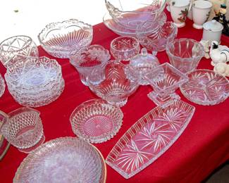 CRYSTAL AND PRESSED GLASS
