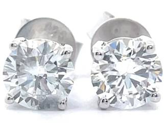NEW! 1.50 Carat Diamond Round Solitaire Stud Earrings