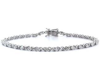 2.55 Carat Diamond XOXO Hugs & Kisses Tennis Bracelet
