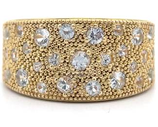 Sparkling Beaded Milgrain Galaxy Ring