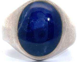 Large Oval Cabochon Sodalite Ring