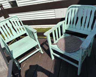 2 ANTIQUE YARD CHAIRS