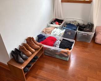 So many clothes and shoes many new in box or with tag