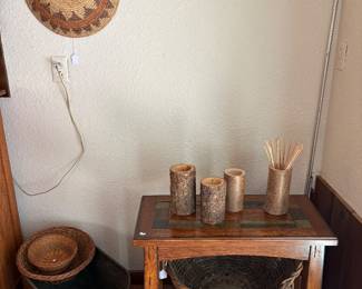 Slate inlaid end table