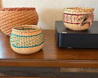 hand made in USA beaded baskets