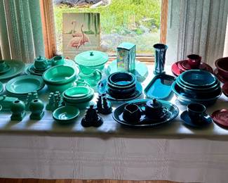 Fiesta Ware Sea Mist, Juniper, Cinnabar